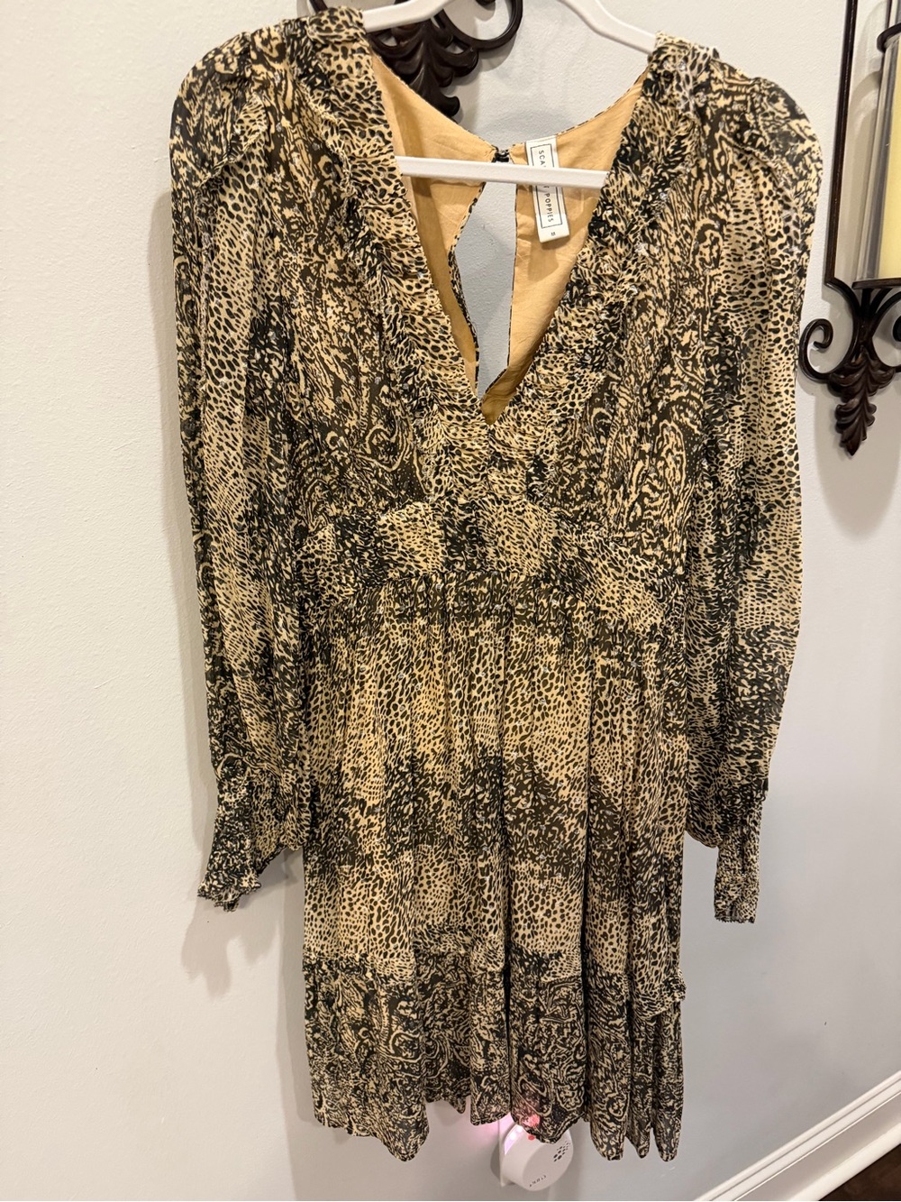 Scarlett Poppies Mini Dress in Brown & Black Size Medium